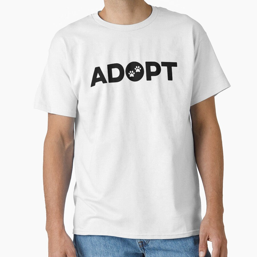 Adopt Paw T-Shirt & Stickers - Cute Dog Cat Lover by StrangeStreet Hoodie, Sweatshirt | BlankRebels.com (Image 1)