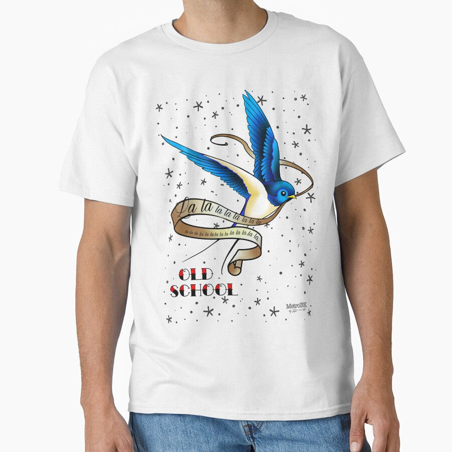 Traditional Barn Swallow Bird Tattoo by MetroInk T-Shirts, Hoodie, Sweatshirt | BlankRebels.com (Image 1)