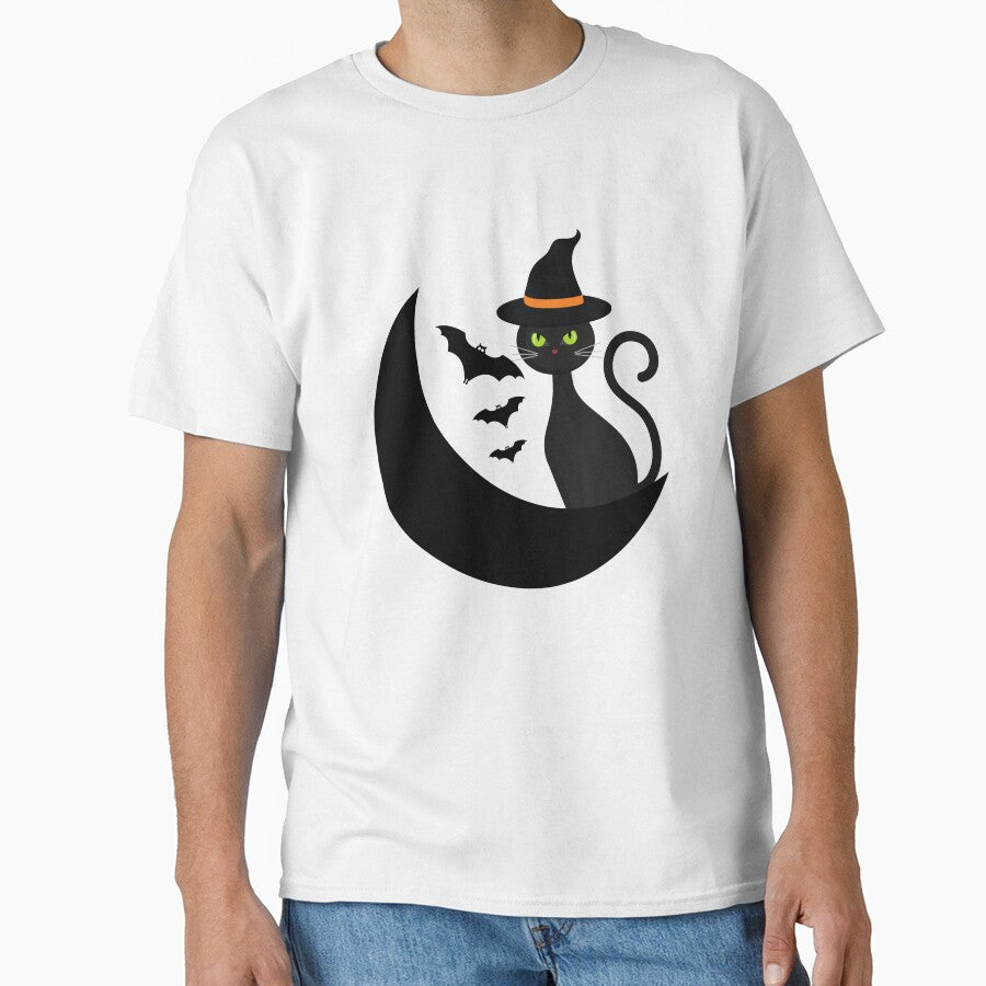 Black cat Halloween design by Season's  Store T-Shirts, Hoodie, Sweatshirt | BlankRebels.com (Image 1)