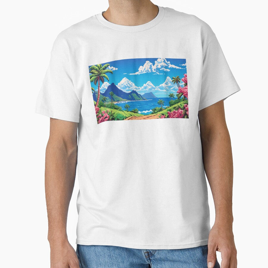 Island Pixel Art Beautiful Landscape vol.2 by ilomuilo T-Shirts, Hoodie, Sweatshirt | BlankRebels.com (Image 1)