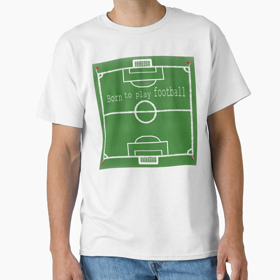 Born to Play Football Soccer Field Illustration for Fans by Beautiful art store