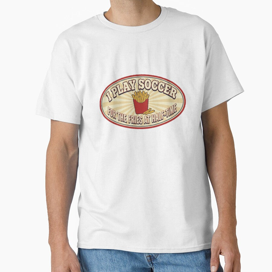 Funny Soccer Fries At Half-Time Retro Vintage Badge by Lulustarfox