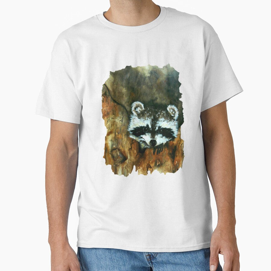 Curious Raccoon by Donna Genovese T-Shirts, Hoodie, Sweatshirt | BlankRebels.com (Image 1)