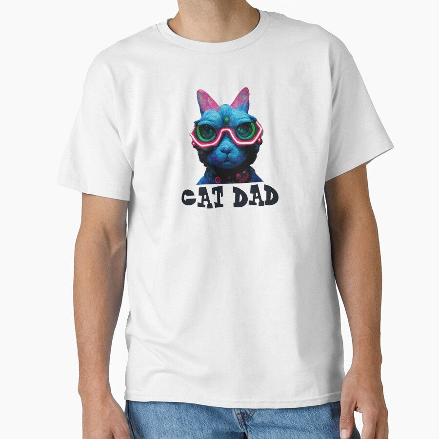 funky neon cat dad aesthetic meme by cocomelon168 T-Shirts, Hoodie, Sweatshirt | BlankRebels.com (Image 1)