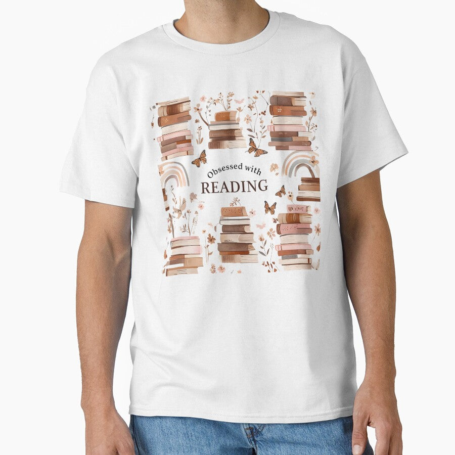 Obsessed with Reading Vintage Book Lover Art by Monascreativeempire T-Shirts, Hoodie, Sweatshirt | BlankRebels.com (Image 1)