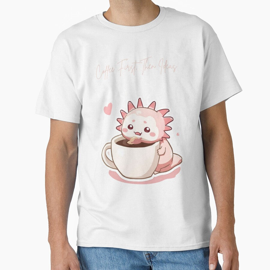 ShadyLotl Drinking Coffee Cute Axolotl by ShadyLotl T-Shirts, Hoodie, Sweatshirt | BlankRebels.com (Image 1)