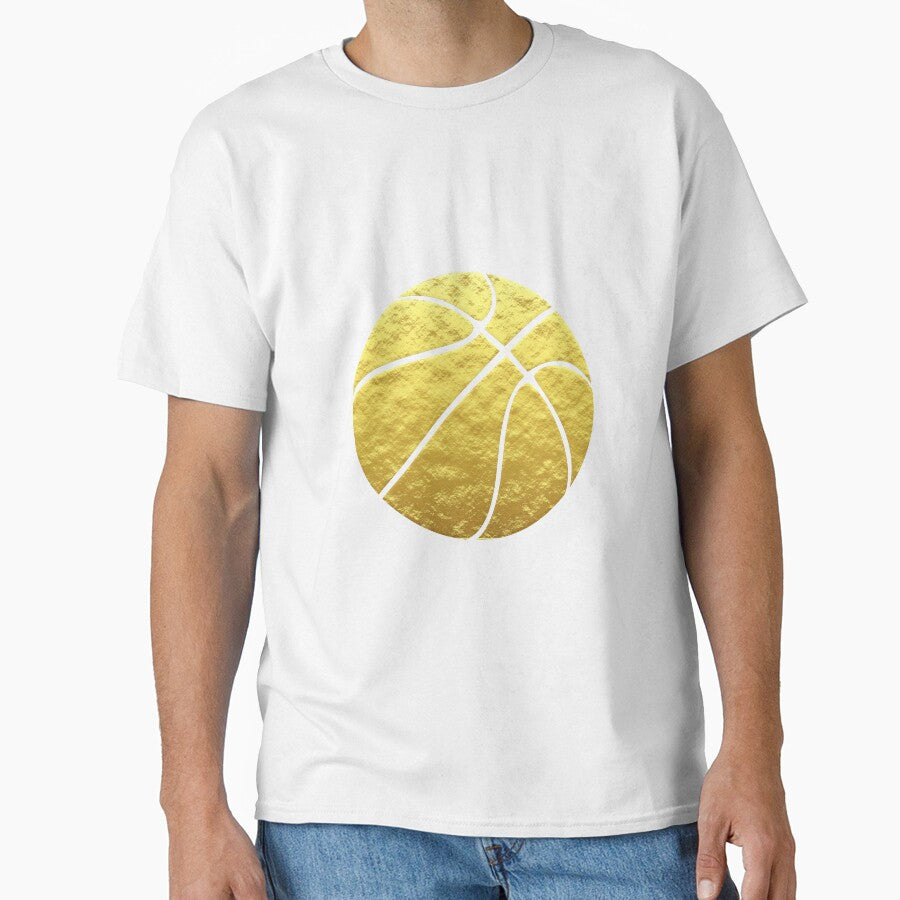 Abstract Basketball Design - Motivational Sports - Yellow Gold by Gaming x Sports T-Shirts, Hoodie, Sweatshirt (Image 1)