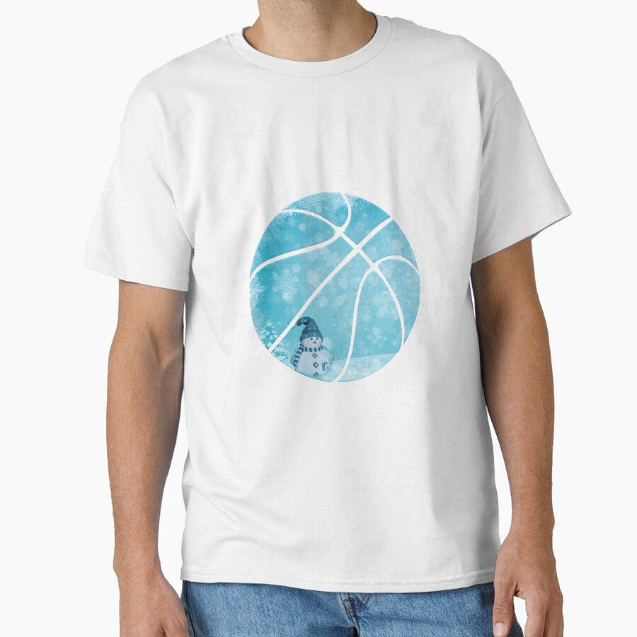 Abstract Basketball Design - Motivational Sports - Winter Snow Christmas Snowman by Gaming x Sports T-Shirts,... (Image 1)