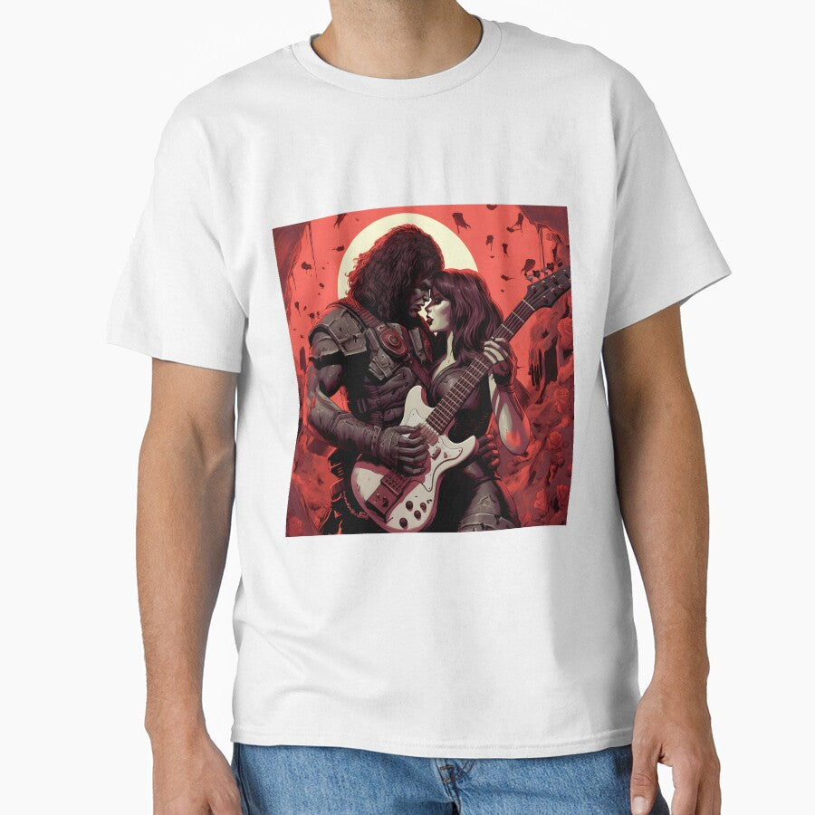 Valentines day vintage retro heavy metal couple by AngelinaBezm T-Shirts, Hoodie, Sweatshirt | BlankRebels.com (Image 1)