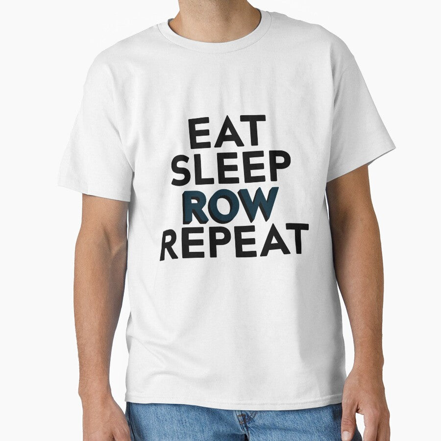 Eat Sleep Row Repeat T-Shirt & Stickers - Fisher Boat Lover by StrangeStreet Hoodie, Sweatshirt | BlankRebels.com (Image 1)