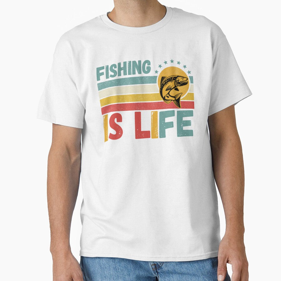Fishing Is Life Fishing Lover Vintage by Nicet-shirt1