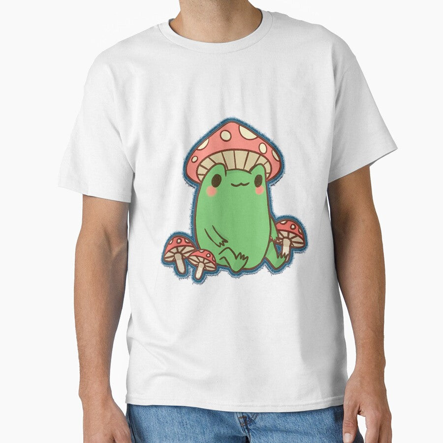 Frog with Mushroom Hat Cottagecore Aesthetic by yopat63002 T-Shirts, Hoodie, Sweatshirt | BlankRebels.com (Image 1)