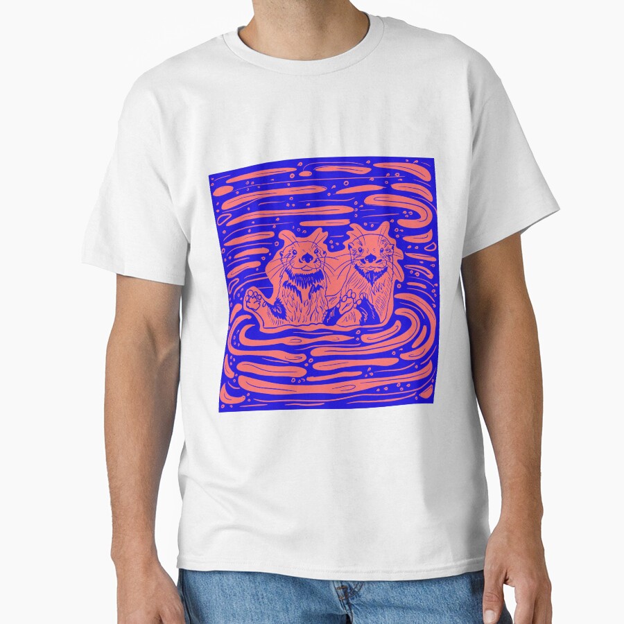 Sea Otters: Holding Hands in Harmony by BLUEREDworld T-Shirts, Hoodie, Sweatshirt | BlankRebels.com (Image 1)