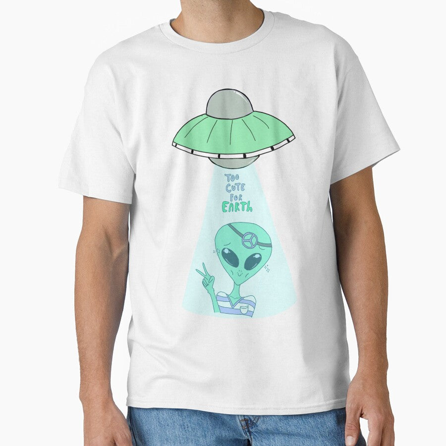 Too Cute For Earth - White Background by christensart T-Shirts, Hoodie, Sweatshirt | BlankRebels.com (Image 1)