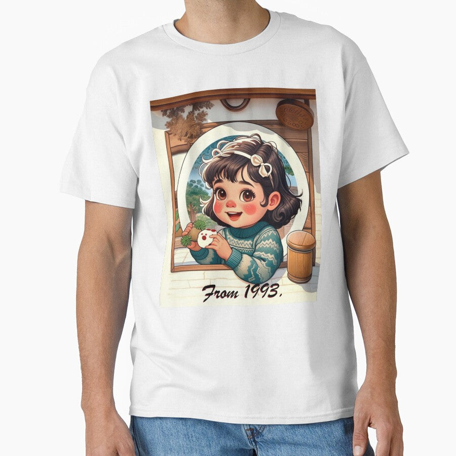 Retro Kawaii Girl Sticker – Cute Vintage Illustration (Image 1)