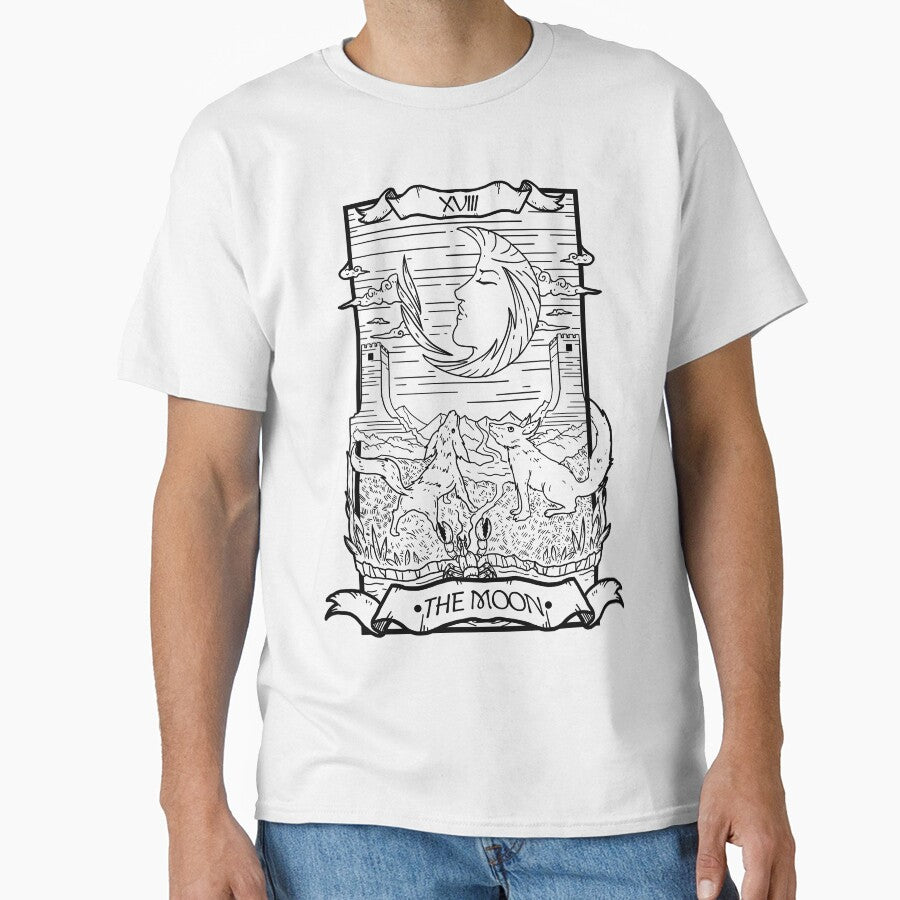 Tarot Card The Moon by Fabian Manser T-Shirts, Hoodie, Sweatshirt | BlankRebels.com (Image 1)