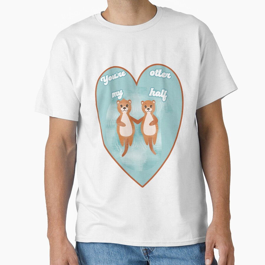 You're My Otter Half Cute Otters Holding Hands Perfect for Greeting Cards or Just Because by JoyOfHopeStore... (Image 1)