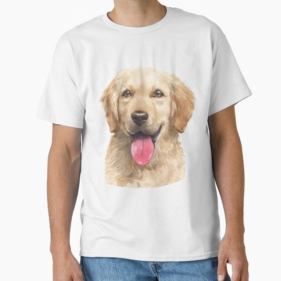 Golden Retriever Puppy Watercolor Art by doglovershirts T-Shirts, Hoodie, Sweatshirt | BlankRebels.com (Image 1)