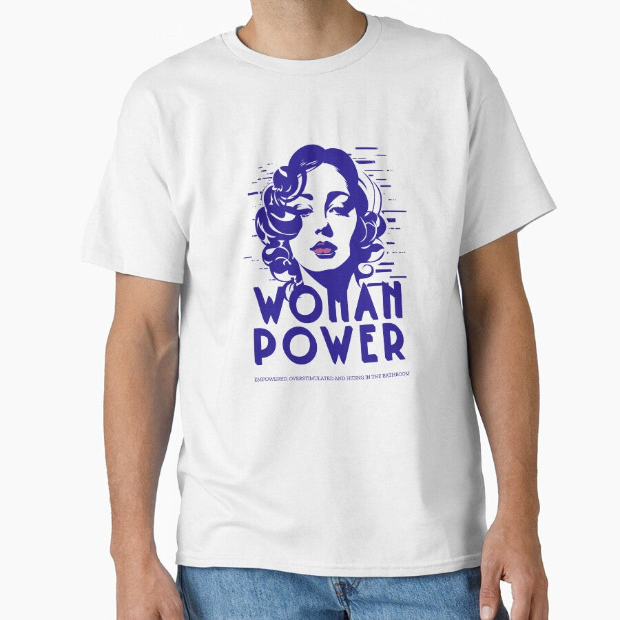 Bathroom Hideout Club – Woman Power in Overstimulation Mode by RealLifeMerchies T-Shirts, Hoodie, Sweatshirt (Image 1)