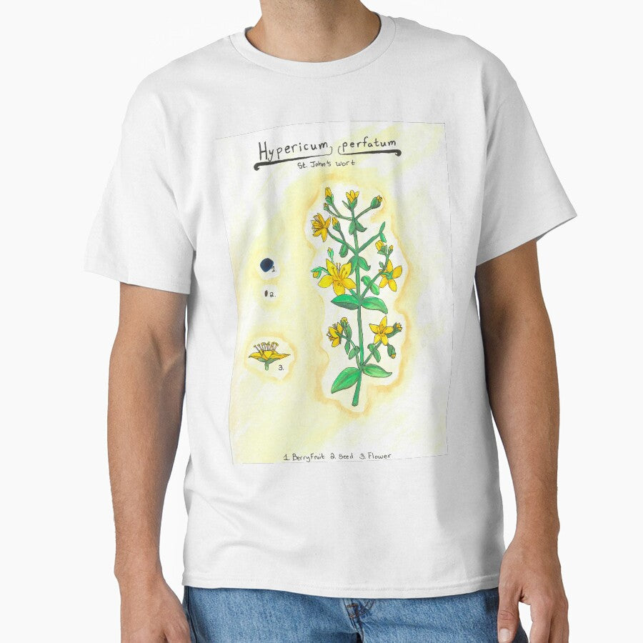 Hypericum perfatum (St. John's Wort) by fhandsmcmike T-Shirts, Hoodie, Sweatshirt | BlankRebels.com (Image 1)