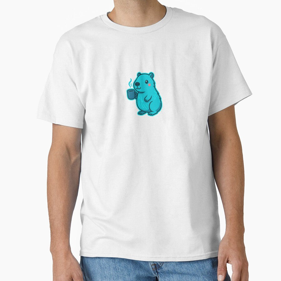 Coffee Capybara – Cute Cozy Morning Vibes by CyberCharm T-Shirts, Hoodie, Sweatshirt | BlankRebels.com (Image 1)