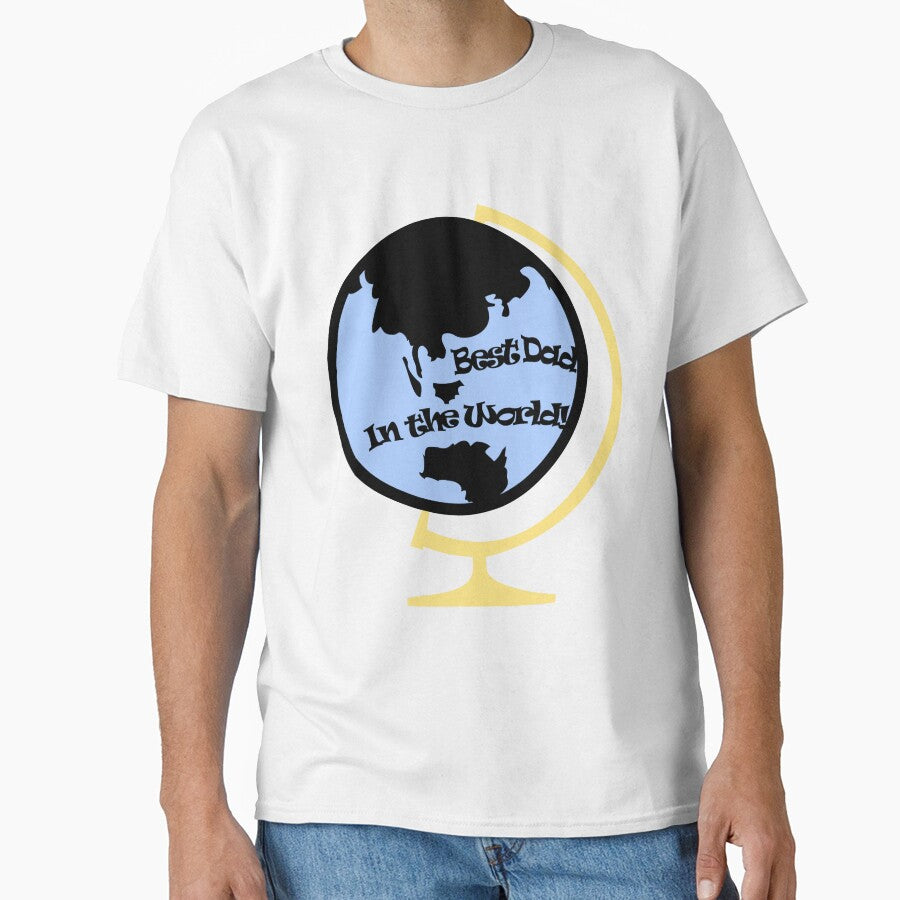 Best Dad in the World Happy Father's Day Gifts with World Globe by lozsart T-Shirts, Hoodie, Sweatshirt (Image 1)