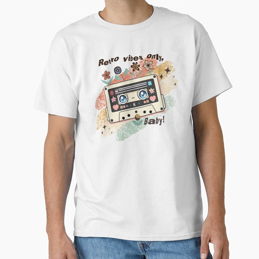 Retro Vibes Only, Baby! – Cute Kawaii Cassette Tape Aesthetic by Reicrea T-Shirts, Hoodie, Sweatshirt (Image 1)