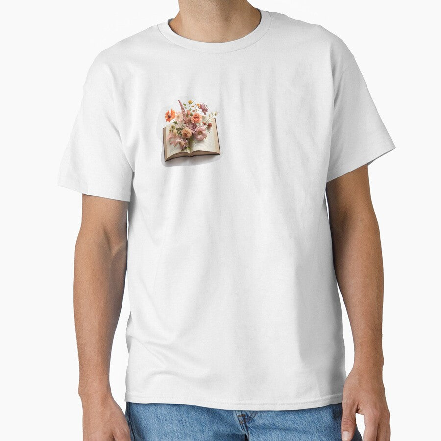 Open Book With Flowers by tw0nkey T-Shirts, Hoodie, Sweatshirt | BlankRebels.com (Image 1)