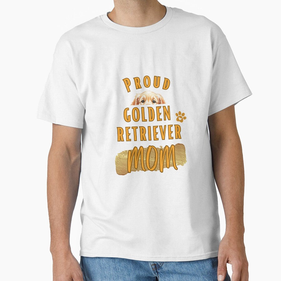 Proud Golden Retriever Mom Shirt| Dog Mom T-Shirt | Golden Retriever Gift | Dog Lover Tee | Cute Dog Mom... (Image 1)