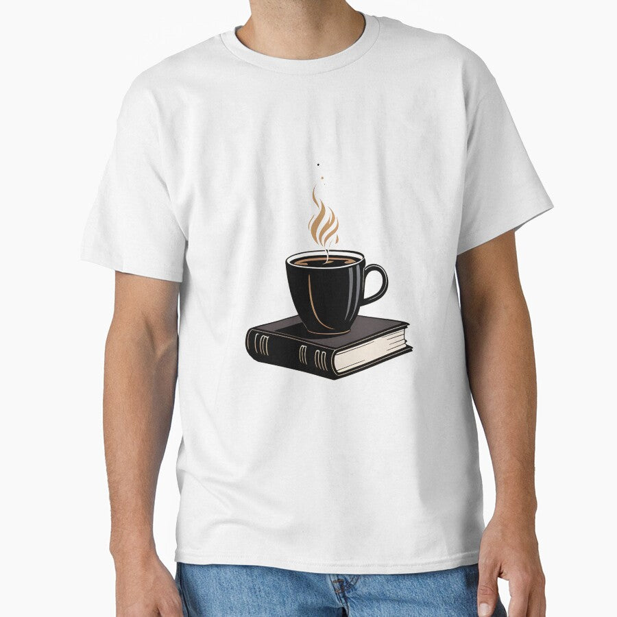 cup of coffee & book by CaffeineDose T-Shirts, Hoodie, Sweatshirt | BlankRebels.com (Image 1)
