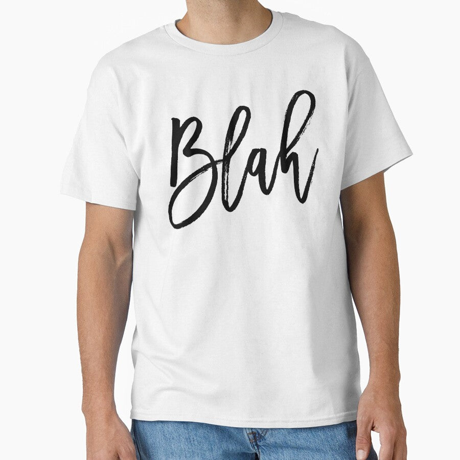 Blah hand brush lettering in black by Miruna Illustration T-Shirts, Hoodie, Sweatshirt | BlankRebels.com (Image 1)