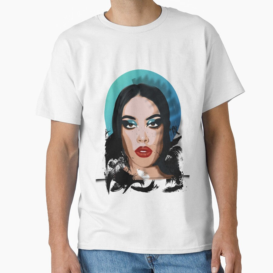 blue and black Original art / Pop Art portrait by Mused by Melancholy