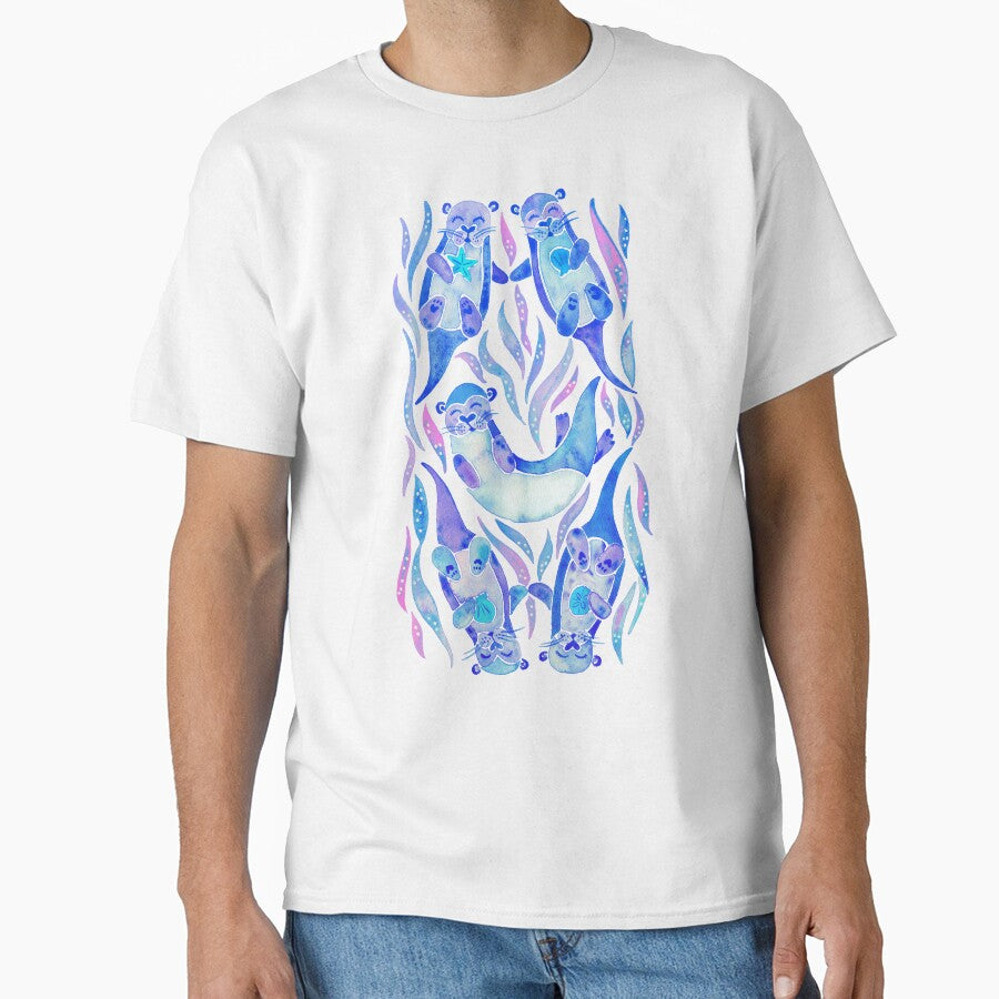 Five Otters – Indigo Ombré by Cat Coquillette T-Shirts, Hoodie, Sweatshirt | BlankRebels.com (Image 1)