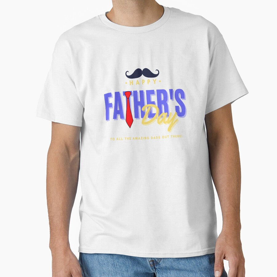 Elegant Father's Day Tribute with Mustache and Tie by maknateeshop T-Shirts, Hoodie, Sweatshirt | BlankRebels.com (Image 1)