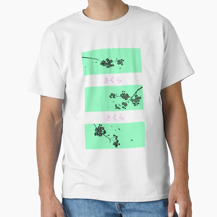 Sakura Flowers vaporwave Aesthetic by Kabuk T-Shirts, Hoodie, Sweatshirt | BlankRebels.com (Image 1)