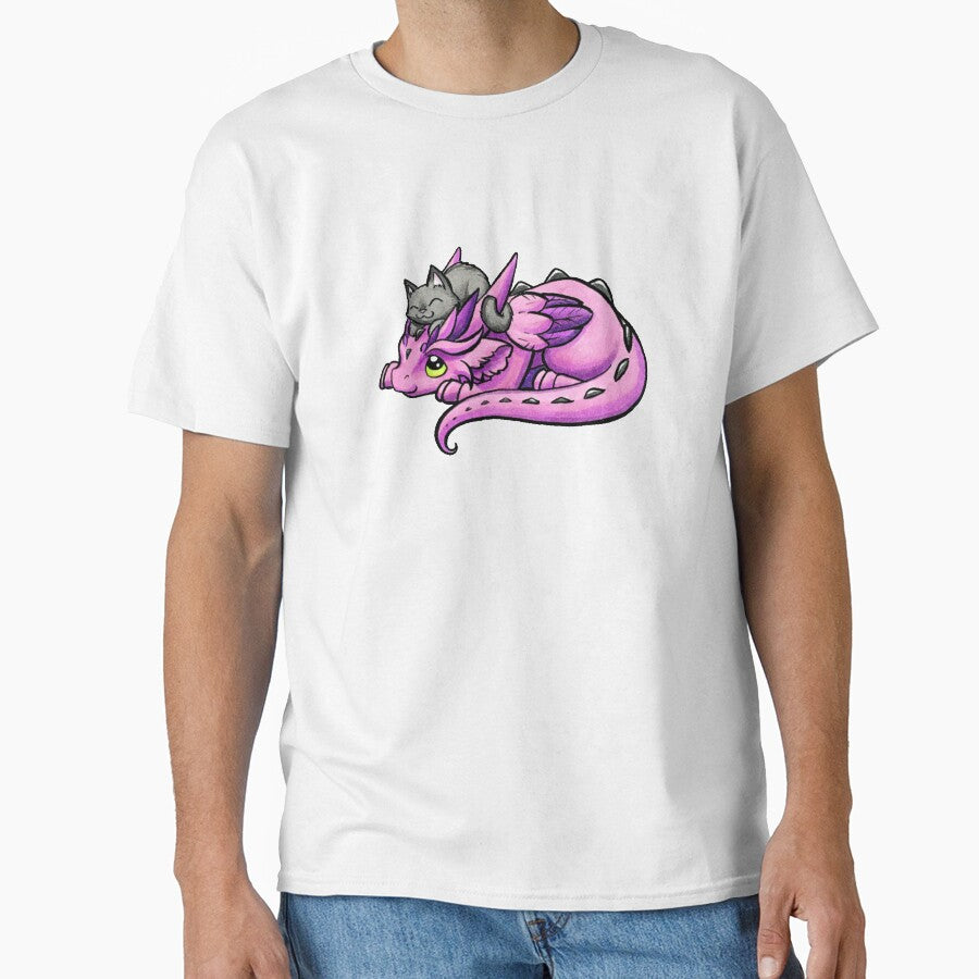 Dragon with Kitty Friend by Dragons and Beasties T-Shirts, Hoodie, Sweatshirt | BlankRebels.com (Image 1)