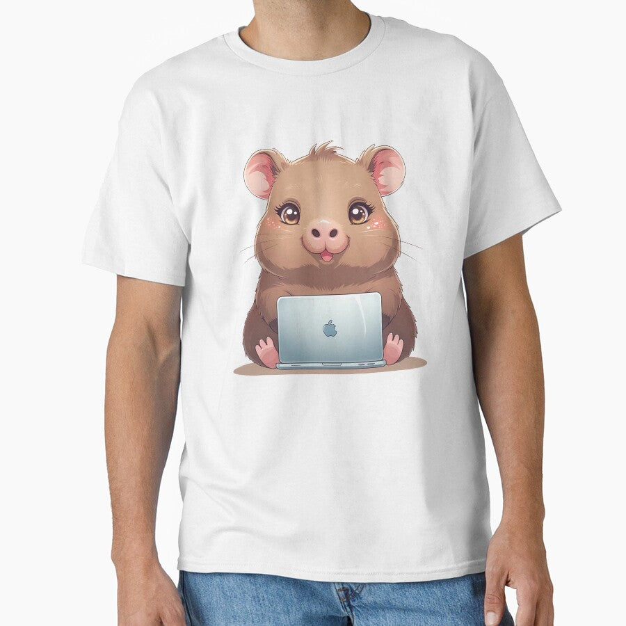 Smart Kawaii Capybara Laptop T-Shirts, Hoodie, Sweatshirt