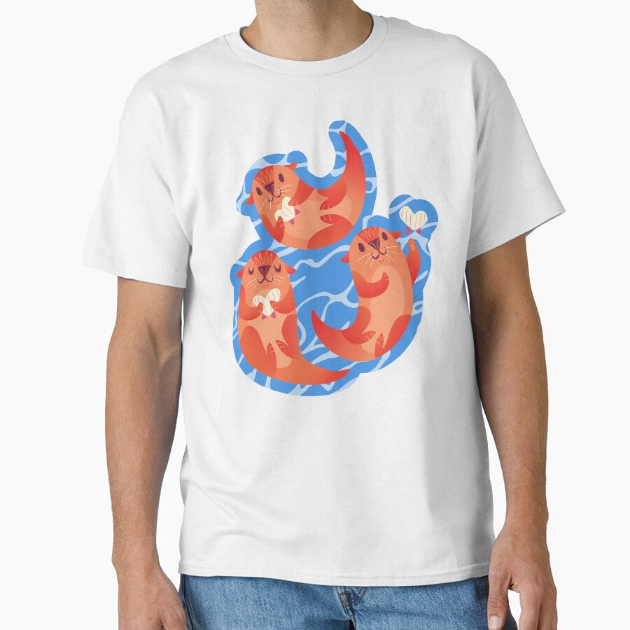 Otters Playing #2 by LeCouleur T-Shirts, Hoodie, Sweatshirt | BlankRebels.com (Image 1)