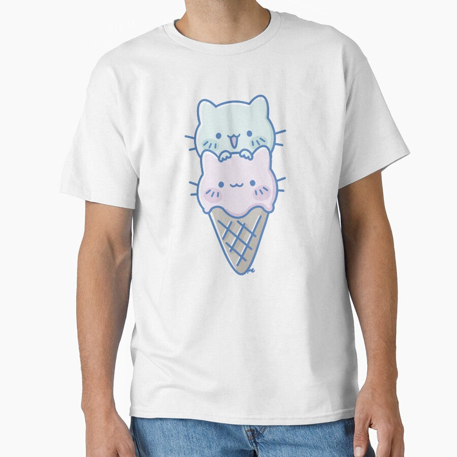 kawaii cat-icecream by Sugar-Bubbles T-Shirts, Hoodie, Sweatshirt | BlankRebels.com (Image 1)
