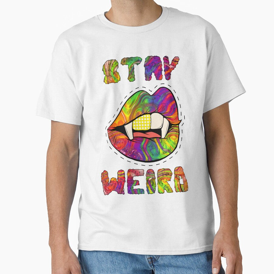 Stay Weird Vampire Lips by KahlenDeveraux T-Shirts, Hoodie, Sweatshirt | BlankRebels.com (Image 1)
