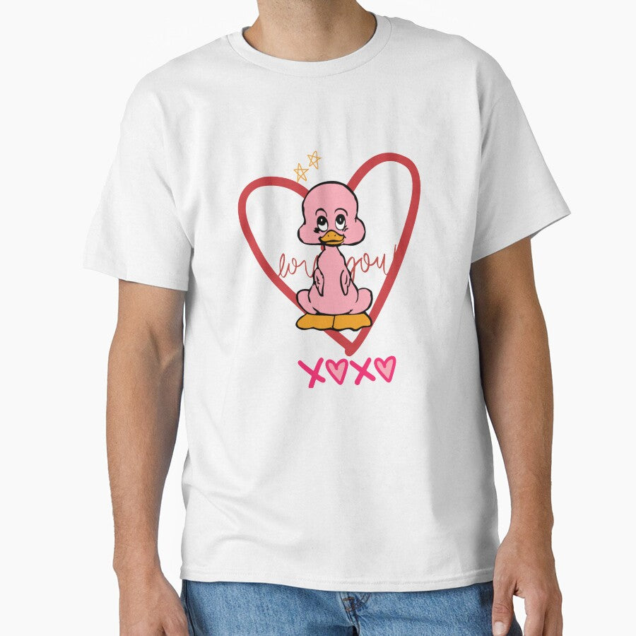 XOXO Cute Duck Valentine – Love Heart Design for Couples by LazyButGenius T-Shirts, Hoodie, Sweatshirt (Image 1)