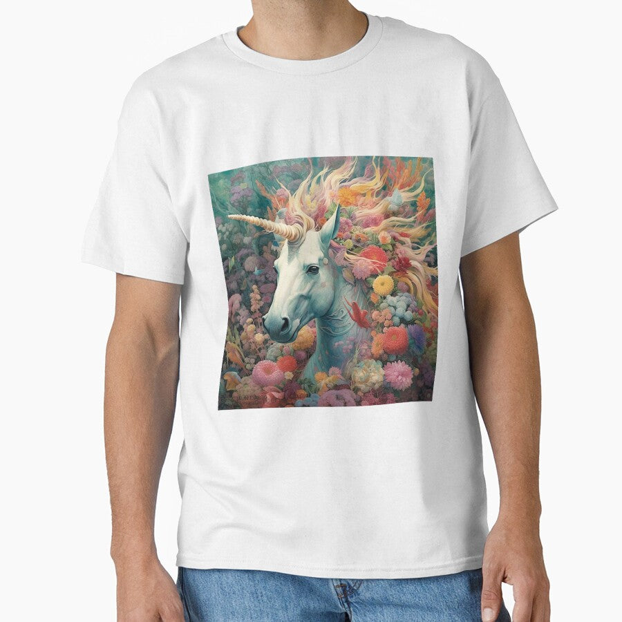 A POETIC UNICORN AMONG THE FLOWERS by infinitearte T-Shirts, Hoodie, Sweatshirt | BlankRebels.com (Image 1)