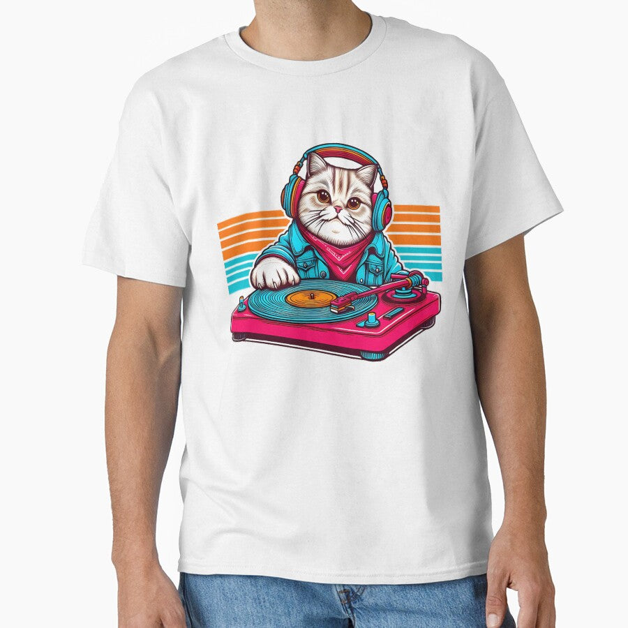 DJ Cool Cat with Sunglasses - Party Vibes and Beats by beyazart T-Shirts, Hoodie, Sweatshirt | BlankRebels.com (Image 1)
