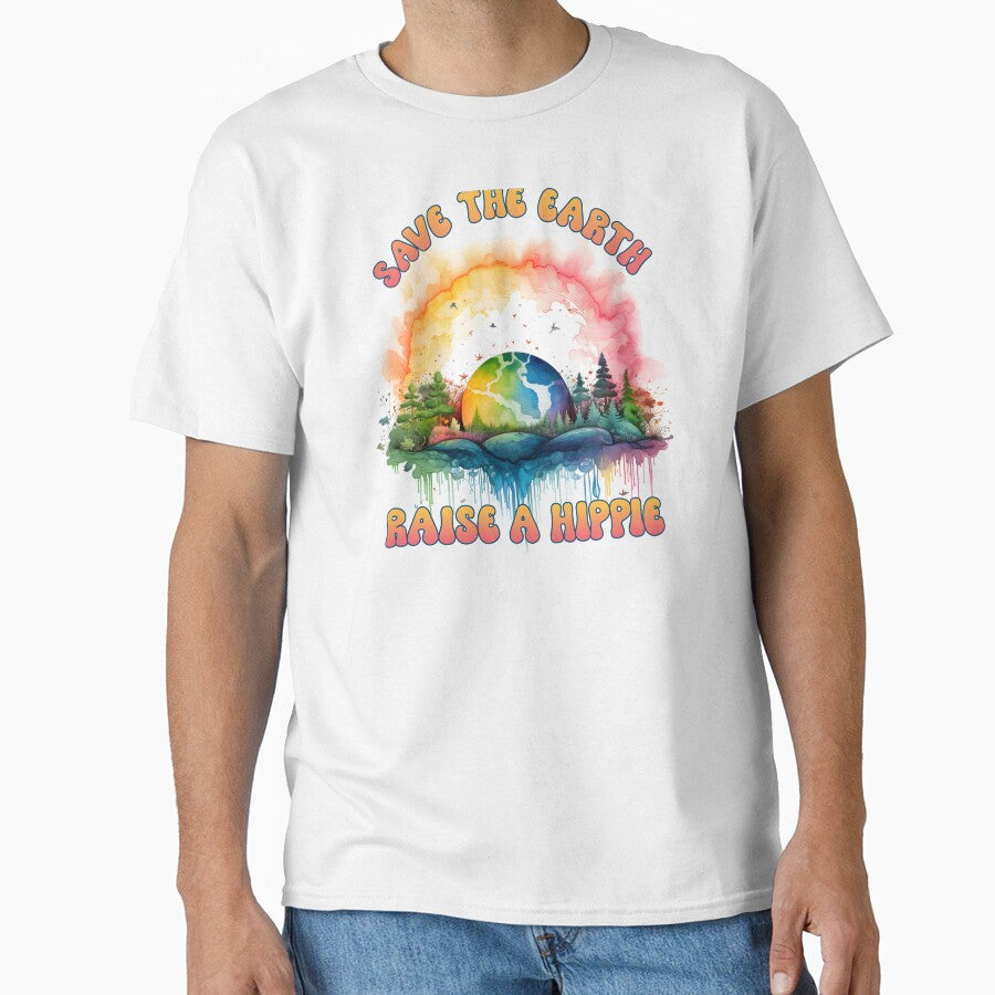 Save the Earth Raise a Hippie: Embrace Natures Harmony, Raise a Hippie by MysticOzzy T-Shirts, Hoodie, Sweatshirt (Image 1)