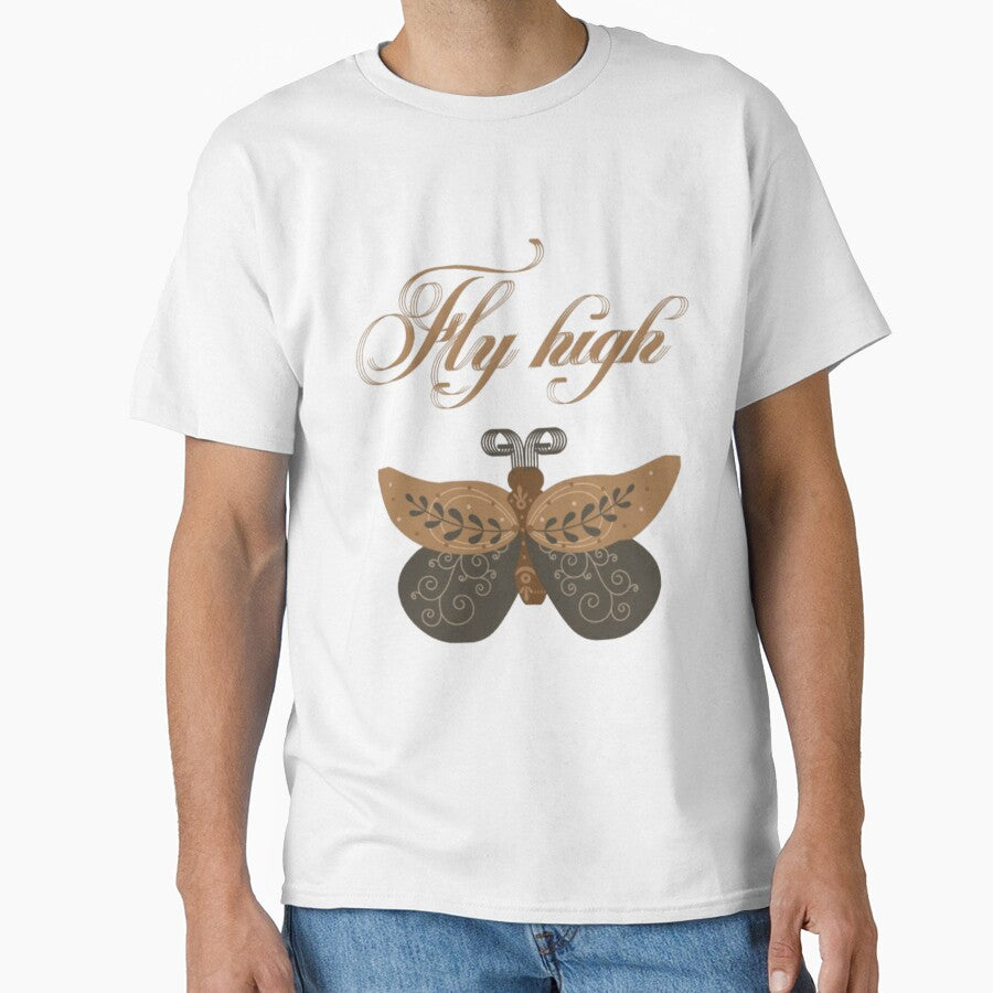 Fly High Boho Folk Butterfly in Warm Earth Tones by Ngraaved06
