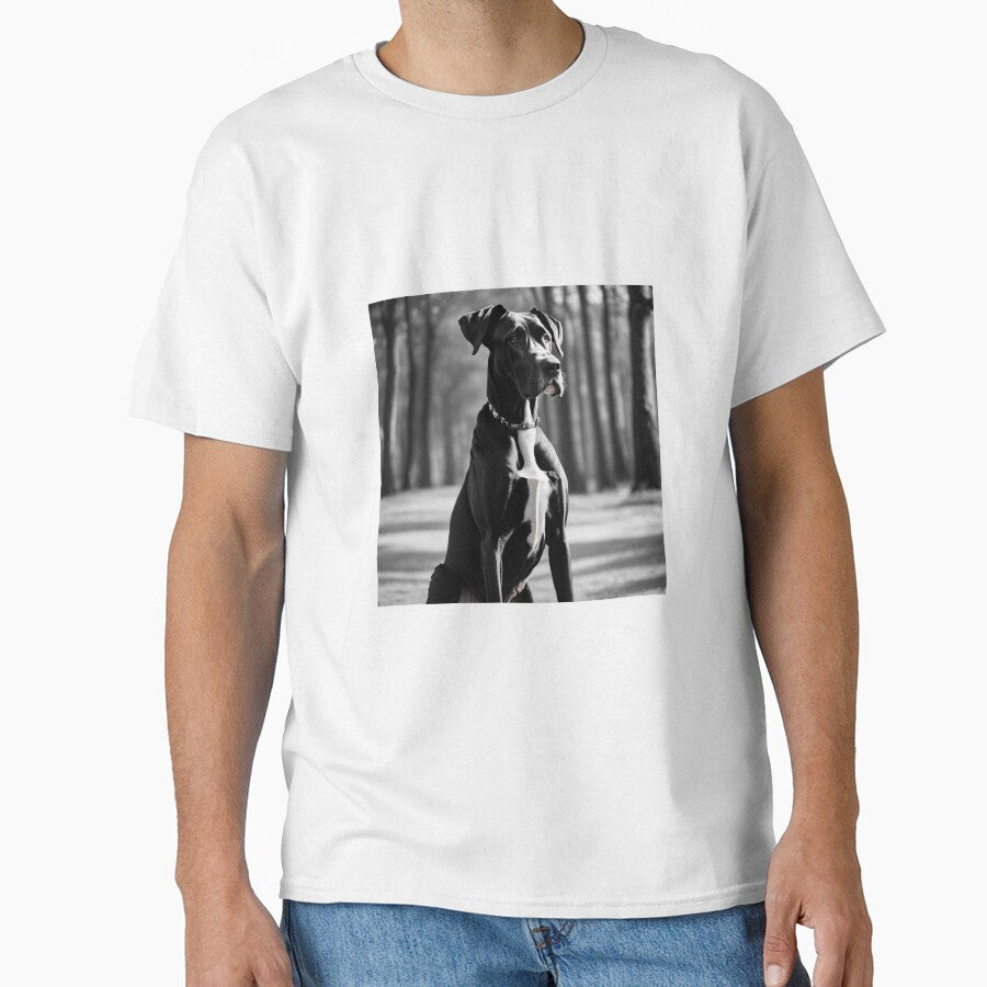 Black Great Dane Minimalist T-Shirt by Trialloja Hoodie, Sweatshirt | BlankRebels.com (Image 1)