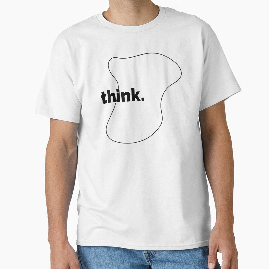 "Think" Minimalist Text Design - Minimalistic Life - Thinker by The Red Nox