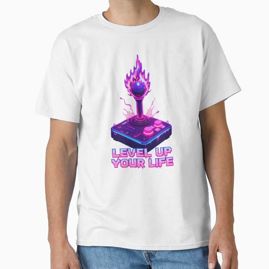 Level Up Your Life - Retro Gaming Design by EnigmaVoid