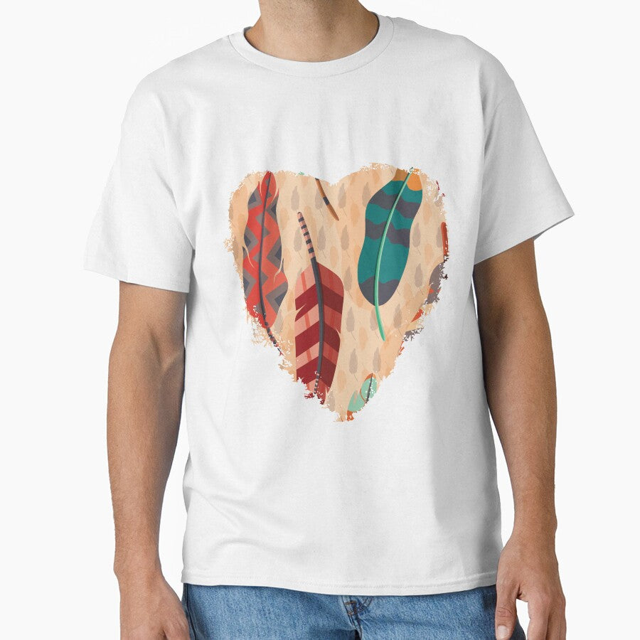Boho Heart Feathers T-Shirts, Hoodie, Sweatshirt