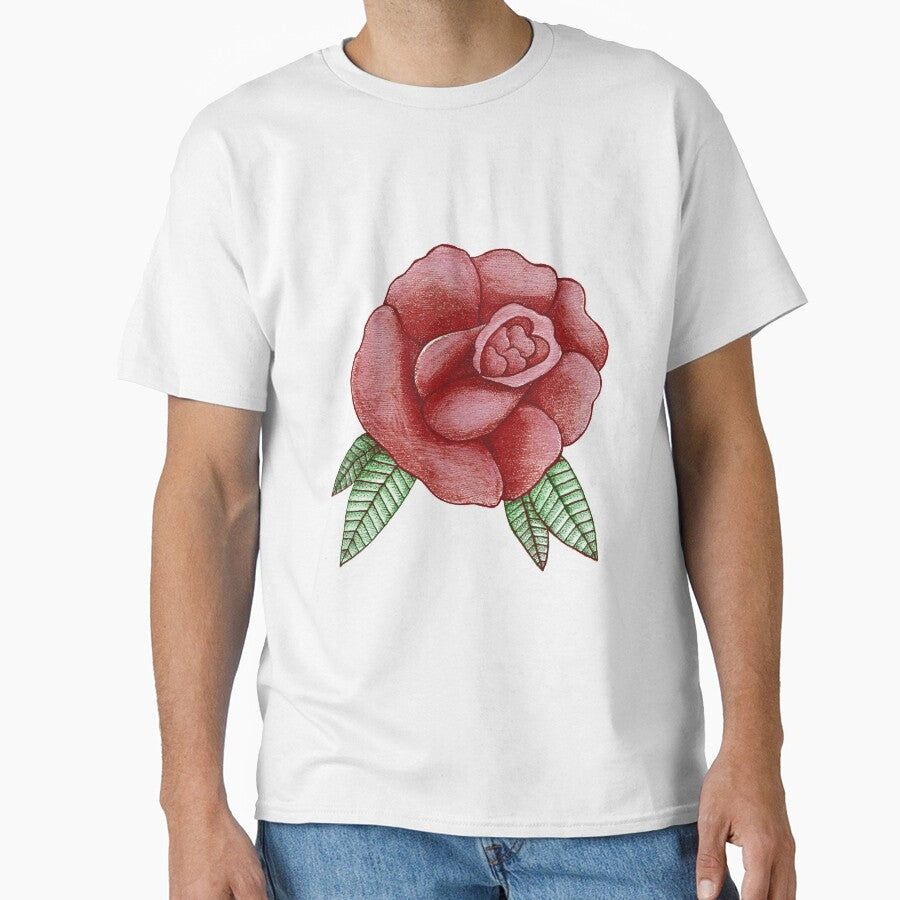 Traditional Tattoo Rose by Travis Scotti T-Shirts, Hoodie, Sweatshirt | BlankRebels.com (Image 1)
